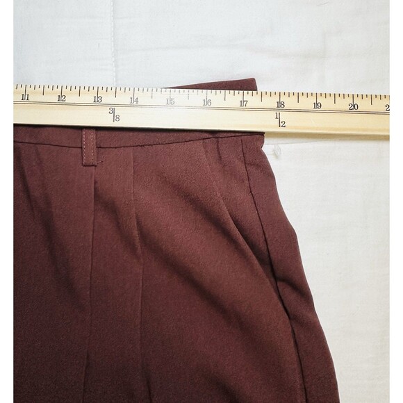 PAIGE Women's Aracelli Cuffed Hem High‎ Waist Dress Pants Mahogany SIZE 12 NWT - Picture 8 of 10